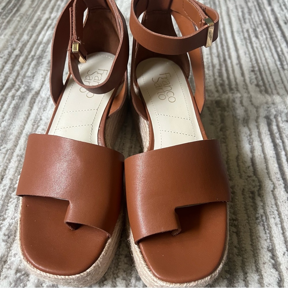 Franco Sarto  Tyla wedge Sandals with Ankle Strap.